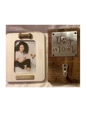 🎄 SHEFFIELD HOME Dog Mom Picture Frame + Dog Mom Leash Holder NEW
